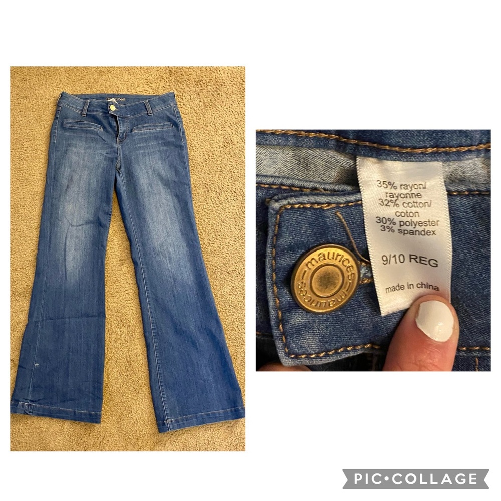 Mid-Rise Denim Flare Jeans